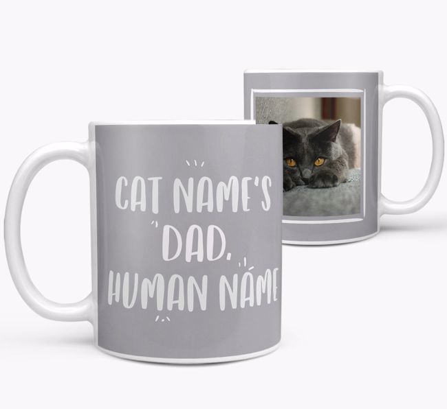 'Cat's Dad' - Personalised {breedCommonName} Mug